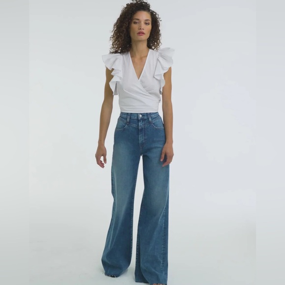 Joe's Jeans || The Goldie High Rise Wide Leg Jeans Retro Yoke Blue 30 NWT - Picture 2 of 12